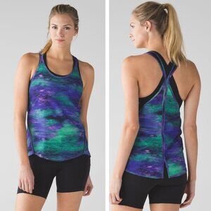 Lululemon Real Quick Swift Ultra Light Singlet In Rio Nights Multi Size 2